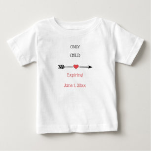 T-shirt Pour Bébé Date d'expiration enfant uniquement