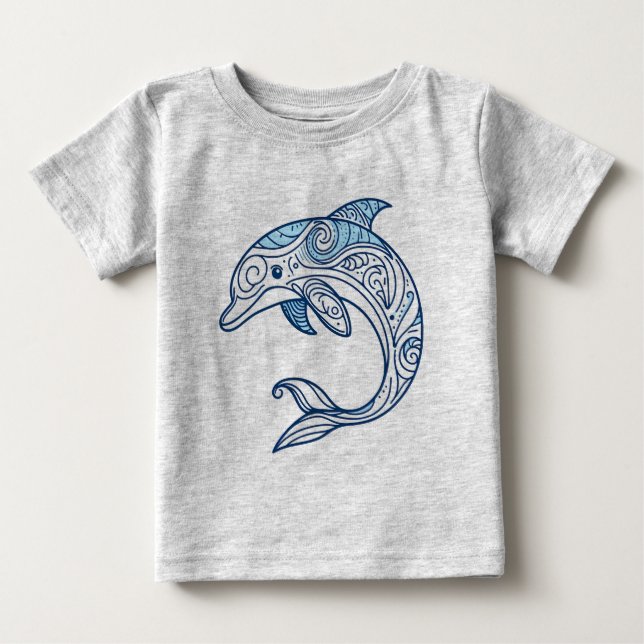 T-shirt Pour Bébé Dauphin (Devant)