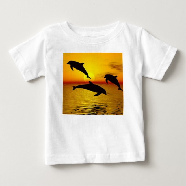 T-shirt Pour Bébé dauphin (Devant)