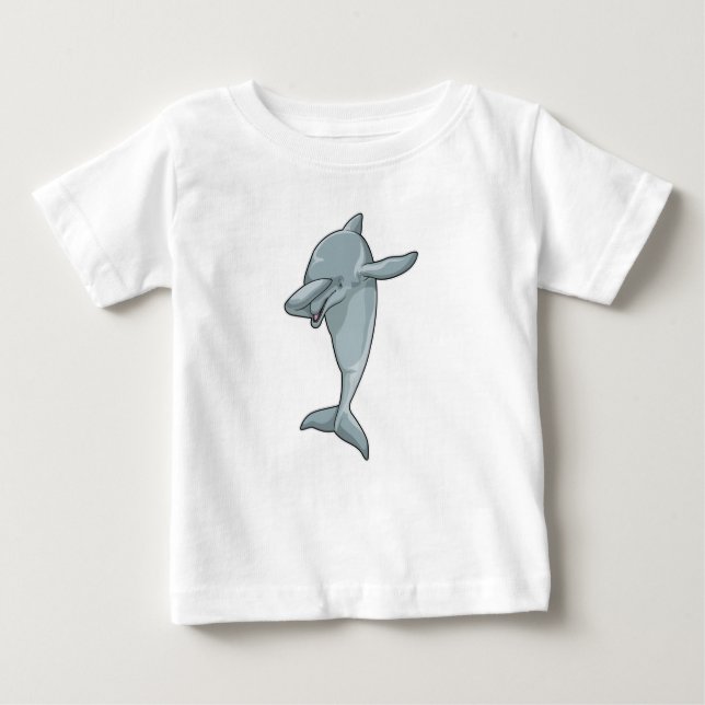 T-shirt Pour Bébé Dauphin à Hip hop Dance Dab (Devant)