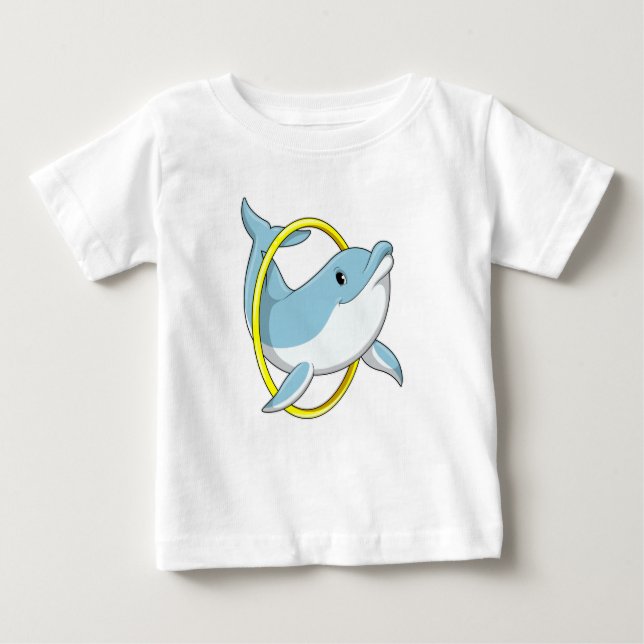 T-shirt Pour Bébé Dauphin avec anneau (Devant)