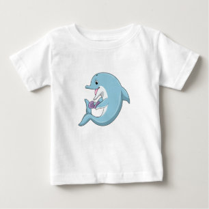T-shirt Pour Bébé Dauphin avec Perle