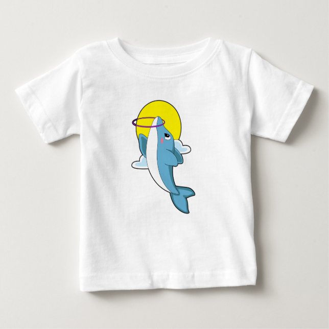 T-shirt Pour Bébé Dauphin avec pneus Fitness (Devant)