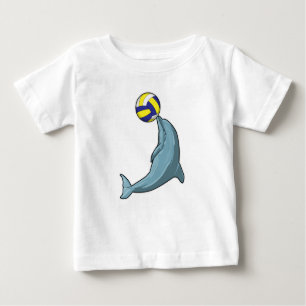 T-shirt Pour Bébé Dauphin avec volleyball