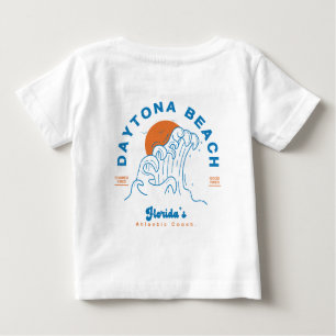 T-SHIRT POUR BÉBÉ DAYTONA BEACH FLORIDA VACANCES D'ÉTÉ VAGUES