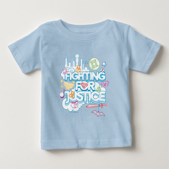 T-shirt Pour Bébé DC Super Hero Girls Fighting For Justice (Devant)