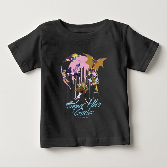 T-shirt Pour Bébé DC Super Hero Girls Skyline (Devant)