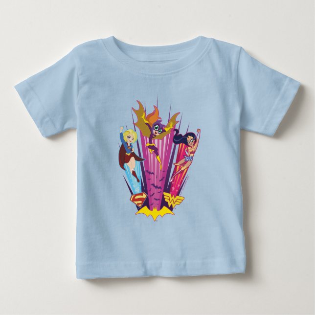 T-shirt Pour Bébé DC Super Hero Girls Trio (Devant)