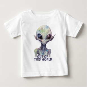 T-shirt Pour Bébé De ce monde Galaxy Alien Ufo