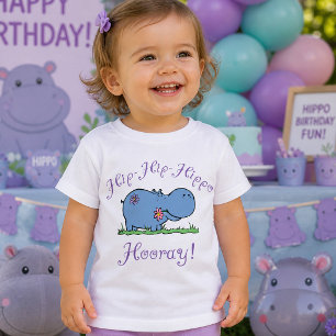 T-shirt Pour Bébé De Hanche-Hanche-Hippopotame chemise hourra