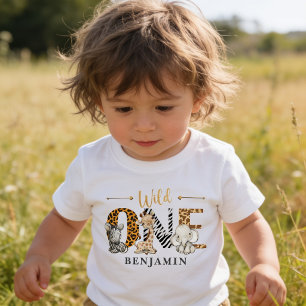 T-Shirt pour bébé de la jungle pour le 1er anniver