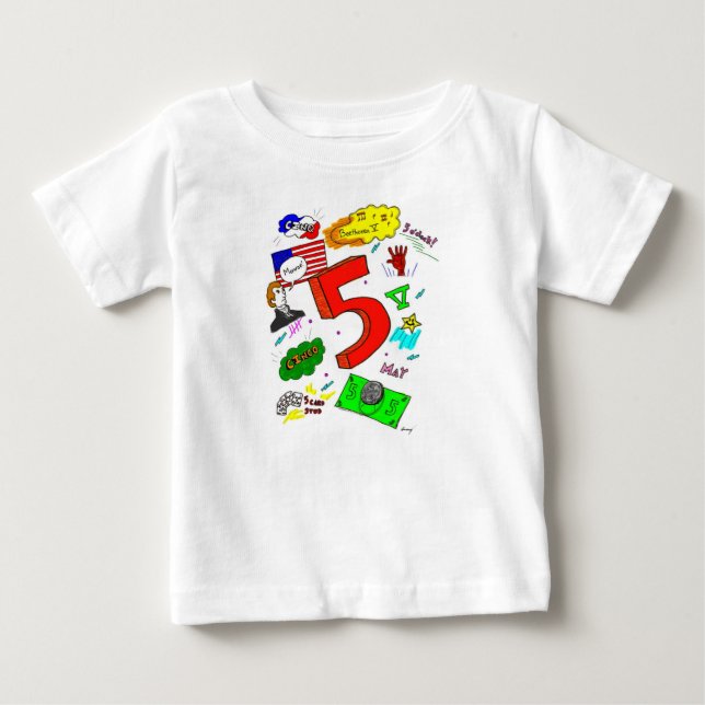 T-shirt Pour Bébé De l'ode à cinq rameper biologique pour nourrisson (Devant)