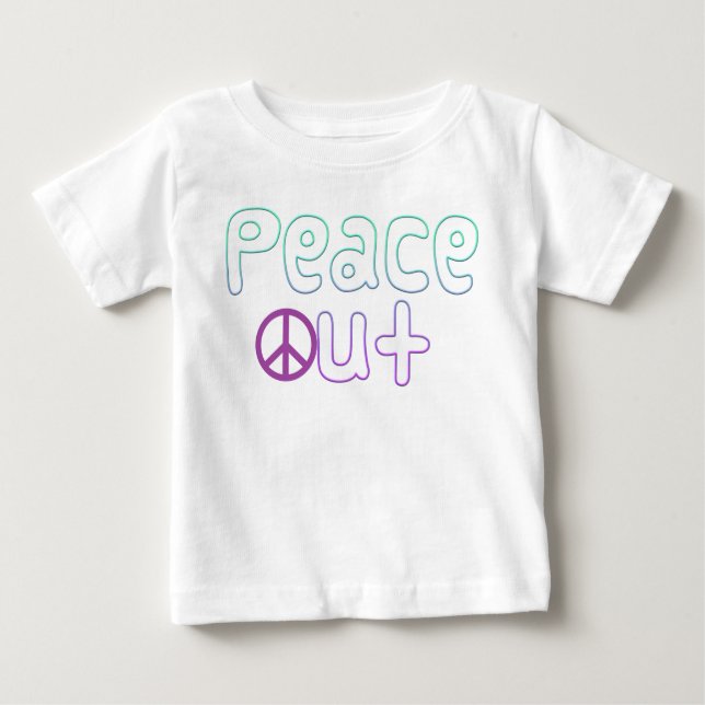 T-shirt Pour Bébé De paix lettres (Devant)