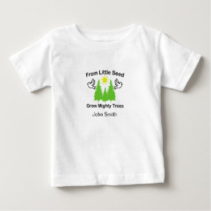 T-shirt Pour Bébé De Petites Semences Cultivent Des Arbres Puissants