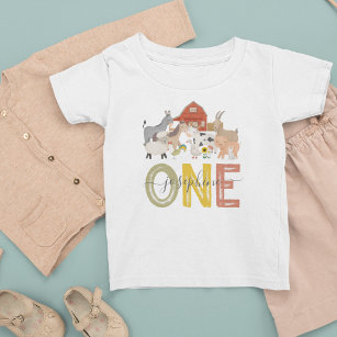 T-Shirt pour bébé de premier anniversaire de la pe