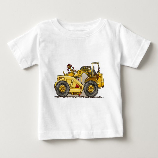 T-Shirt pour bébé de racleur de Earthmover (Devant)