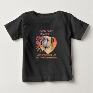 T-shirt Pour Bébé De Temps En Temps Un Chien Entre Dans Votre Vie