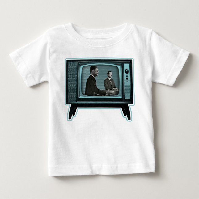 T-shirt Pour Bébé Débat télévisé Kennedy Nixon 1960 (Devant)