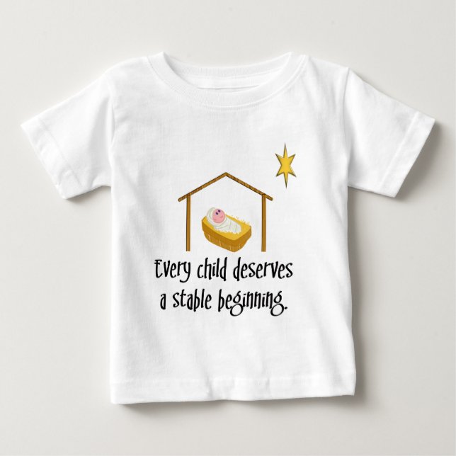 T-shirt Pour Bébé Début stable (Devant)