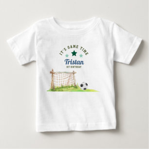 T-shirt Pour Bébé Débutant de foot “C'est parti” Premier anniversair