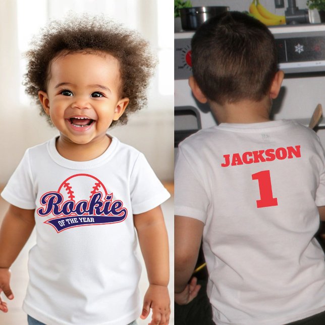 T-shirt Pour Bébé Débutant de l'année de baseball 1er anniversaire (Créateur téléchargé)
