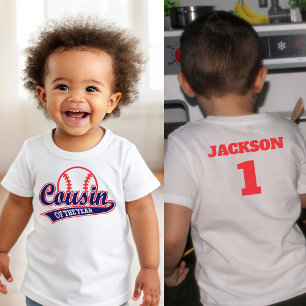 T-shirt Pour Bébé Débutant de l'année de baseball 1er anniversaire B