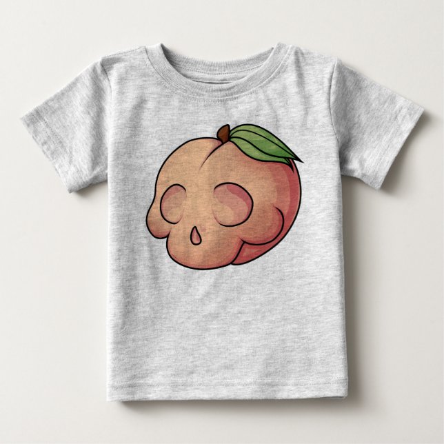 T-shirt Pour Bébé Décès Douce Poche Crâne (Devant)