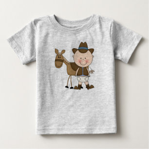 T-shirt Pour Bébé Déchets Derby Cowboy Pony Enfant Garçons