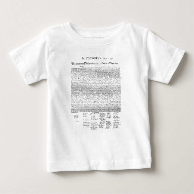 T-shirt Pour Bébé Déclaration d'indépendance (Devant)