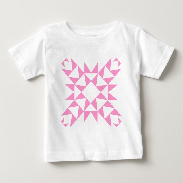 T-shirt Pour Bébé Décor 01 - Rose (Devant)