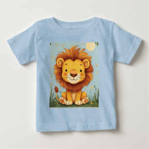 T-shirt Pour Bébé Décoration murale pour enfants de lion de dessin a