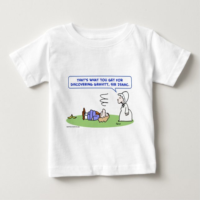 T-shirt Pour Bébé découverte de gravité de monsieur Isaac Newton de (Devant)