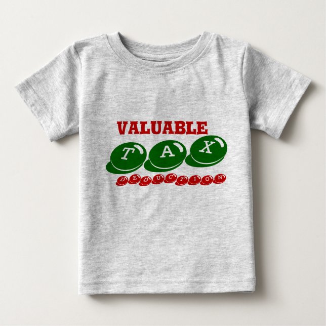 T-shirt Pour Bébé Déduction fiscale valable pour bébé (Devant)