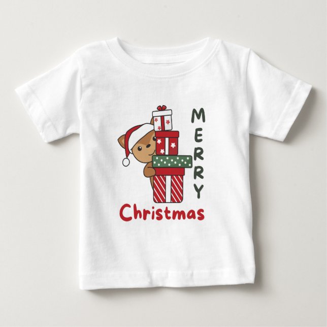 T-shirt Pour Bébé Deer Christmas Gift Winter Animals Deer (Devant)