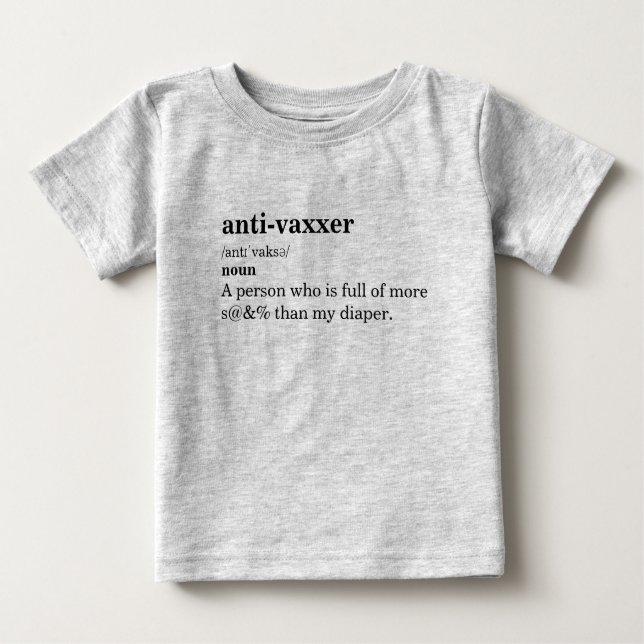 T-shirt Pour Bébé Définition du dictionnaire anti-Vaxxer (Devant)