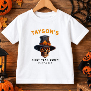 T-shirt Pour Bébé Déguisement Crâne Halloween Enfants Fête – Mignon