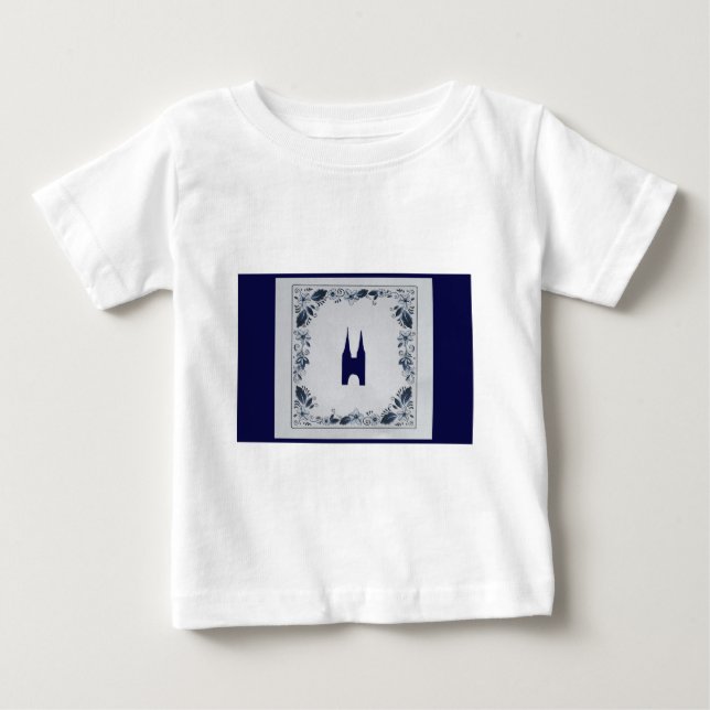 T-shirt Pour Bébé Delft blue tile Eastern Gate dans Delft (Devant)