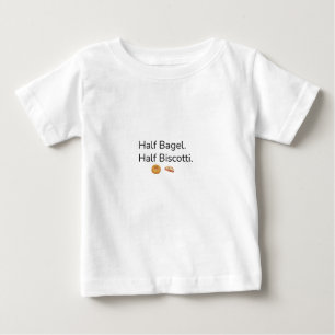 T-shirt Pour Bébé Demi-Bagel. Demi-Biscotti. Bébé Jewtalian rigolo T