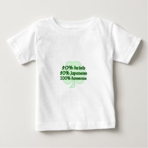T-shirt Pour Bébé Demi de Japonais à moitié irlandais totalement