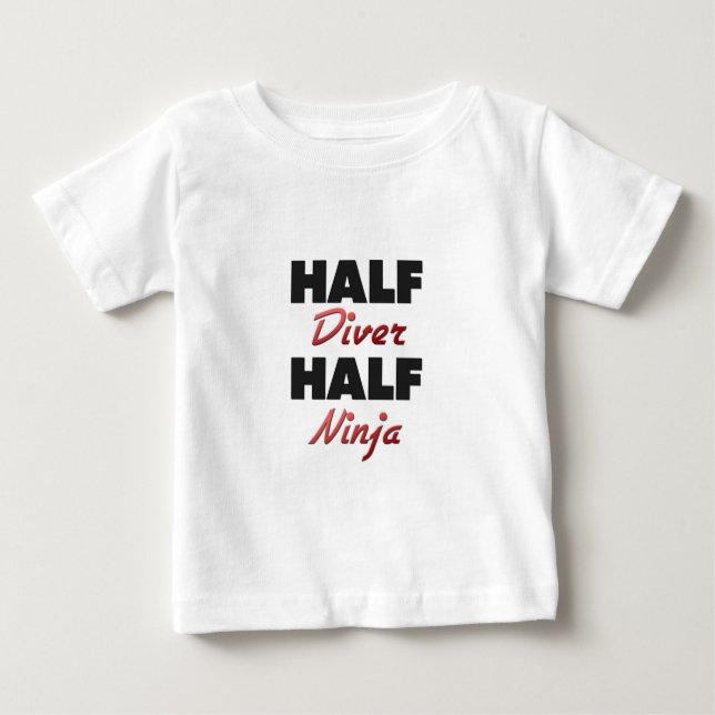 T-shirt Pour Bébé Demi de plongeur demi de Ninja (Devant)