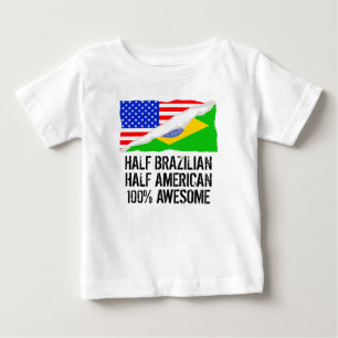 T-shirt Pour Bébé Demi d'impressionnant américain à moitié brési