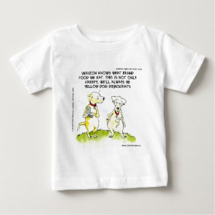 T-shirt Pour Bébé Démocrates du chien jaune amusant