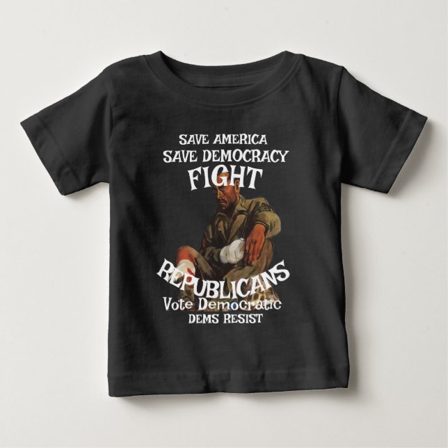 T-SHIRT POUR BÉBÉ DÉMOCRATES VOTENT DANS L'ÉLECTION 2026 2028 DANS L (Devant)