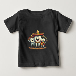 T-shirt Pour Bébé Dentaire Floral Dentille Drôle Cinco De Mayo
