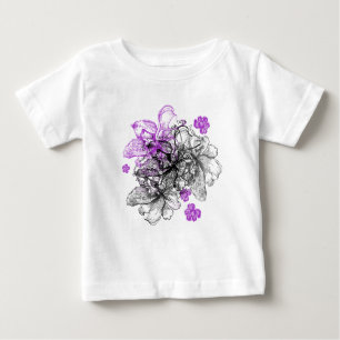 T-shirt Pour Bébé Dentelle de Wahin Orchidée hawaïenne