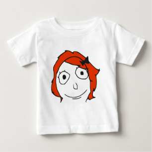 T-shirt Pour Bébé Derpina Red Hair Rage visage mème