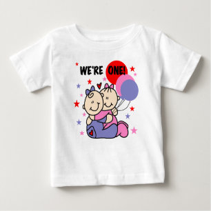 T-shirt Pour Bébé Des jumeaux nous sommes de l'un premier