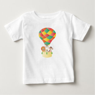 T-shirt Pour Bébé Des Mignons De La Jungle Dans Un Ballons À Air Ch