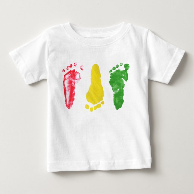 T-shirt Pour Bébé Des pas boit rasta (Devant)