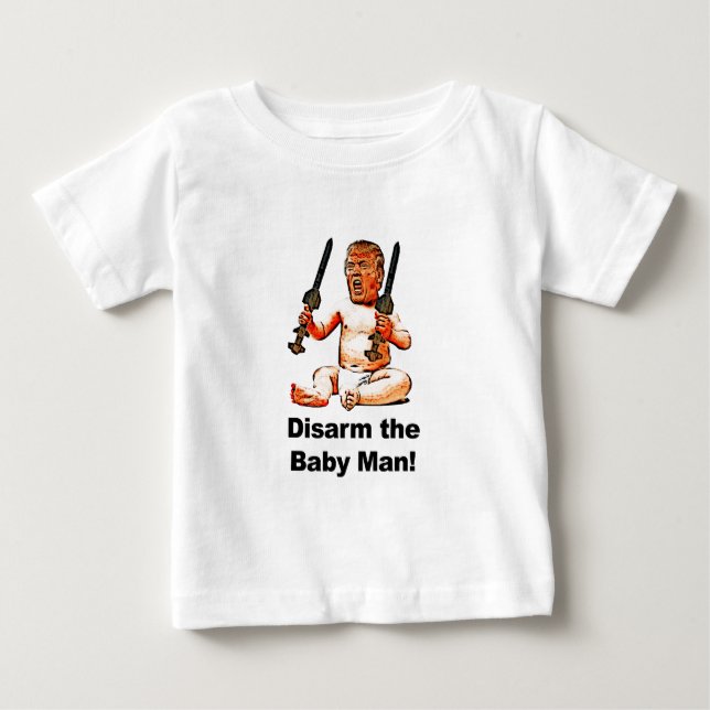 T-shirt Pour Bébé Désarmer le bébé (Devant)